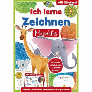 Malbuch Ich lerne Zeichnen Mandalas mit Stickern