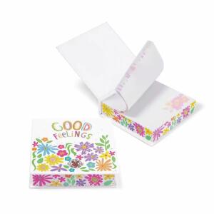 Notizblock Good Feelings Happy Flowers 100g/m² 8x8cm 144 Blatt