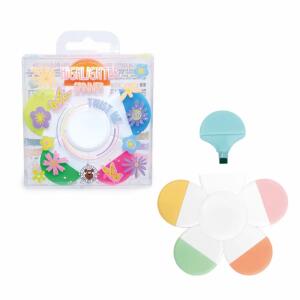 Highlighter Good Feelings Happy Flowers Spinner 5in1 6,3x6,3x1,4cm 2fach sortiert