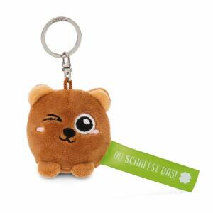 NICI Schlüsselanhänger Bär Du schaffst das! grün 5cm
