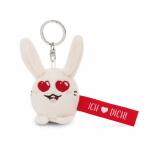 NICI Schlüsselanhänger Hase Ich Herz dich! rot 5cm
