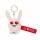 NICI Schlüsselanhänger Hase Ich Herz dich! rot 5cm