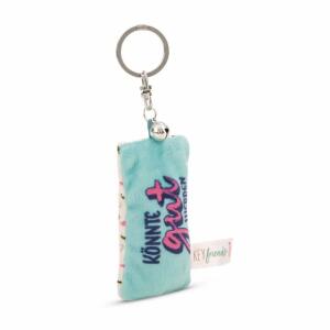 NICI Schlüsselanhänger Mini Plüschkissen Könnte gut werden mit Glöckchen 8cm