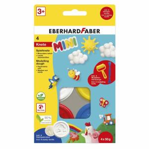 Eberhard Faber Spielknete Mini 4x 50g Basisfarben Kartonetui