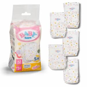 Zapf Creation Puppenwindeln BABY born mit Aufdruck 5 Stück