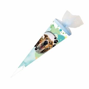 Nestler Schultüte Show Dogs rund mit Tüllverschluss 50cm