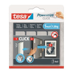 tesa Klettband selbstklebend Powerstrips Click Small 8...