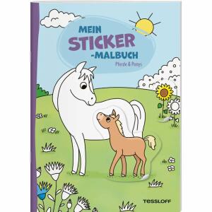 TESSLOFF Mein Sticker-Malbuch Pferde & Ponys