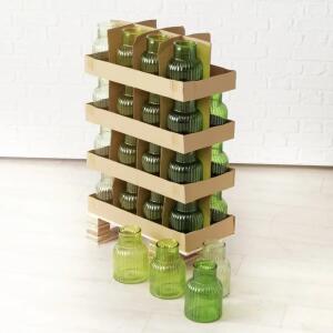BOLTZE Vase Relea 4fach sortiert