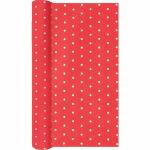 Home Fashion Tischläufer Airlaid Mini Dots red/white...