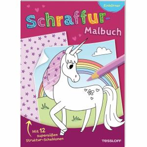 TESSLOFF Schraffur Malbuch Einhörner