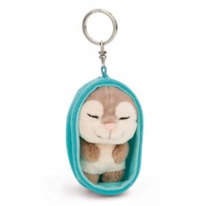 NICI Schlüsselanhänger Sleeping Pets Otter im Körbchen blau 8cm