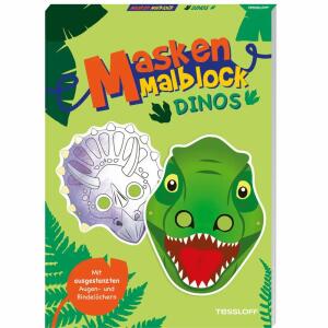 TESSLOFF Kinderbuch Masken-Malblock Dinos