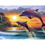 PRACHT Diamond Painting Delfine 40x30cm