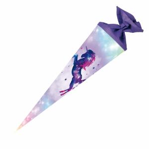 Nestler Schultüte Galaxy Unicorn rund mit Filzverschluss 70cm
