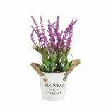 Kunstblume Lavendel im Eimer violett 30x15cm