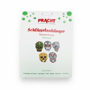 Diamond Painting Schlüsselanhänger Totenköpfe 5 Stück