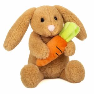 Teddy-HERMANN Plüsch Häschen Lilly mit Möhre gold 23cm