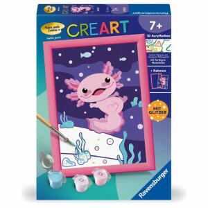 Ravensburger Malen nach Zahlen Set Axolotl mit Rahmen