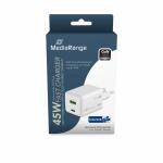 MediaRange Schnellladeadapter EU-Stecker 1x USB-C und 1x...