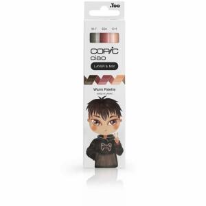Copic Marker Set Ciao LAYER&MIX Warm Palette 3 Stück Faltschachtel