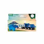 BRIO WORLD Zug Special Edition blau/silber inkl. Dinosaurier