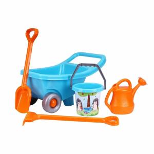 TechnoK Garten-Set Schubkarre inkl. Geräten blau/orange 5 Teile