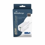 MediaRange Schnellladeadapter EU-Stecker 2x USB-C und 1x...