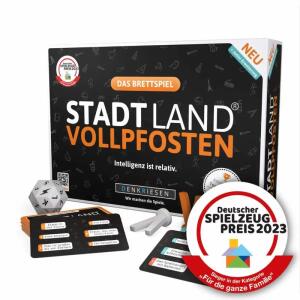 DENKRIESEN Brettspiel STADT LAND VOLLPFOSTEN mit Junior Erweiterung