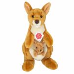 Teddy-HERMANN Plüsch Känguru mit Baby 30cm