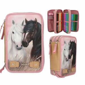 DEPESCHE Miss Melody Federtasche 3fach DUSTY ROSE gefüllt