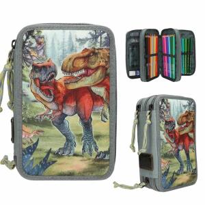 DEPESCHE DINO World Federtasche 3fach BITE gefüllt