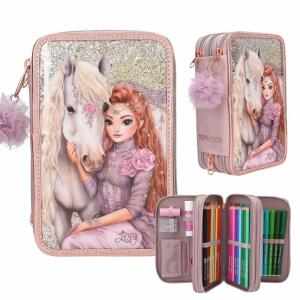 DEPESCHE TOPModel Federtasche 3fach VIVA VIOLET gefüllt