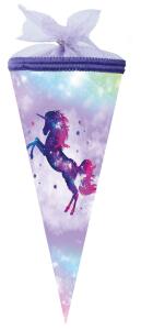 Nestler Schultüte Tüllv. 22 cm rund Galaxy Unicorn