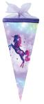 Nestler Schultüte Tüllv. 22 cm rund Galaxy Unicorn