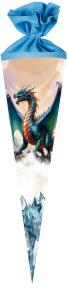 Nestler Schultüte Filzv. 70 cm rund Kristall Drache