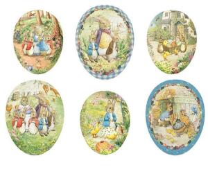 Nestler Papp-Osterei 12 cm Beatrix Potter 6Mot o. Motivwahl
