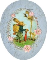 Nestler Papp-Osterei 35 cm Osterglück blau o. Motivwahl
