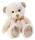 Heunec Bär PEARLIE Taupie mit Rosé-Schleife klein Größe 18 cm