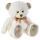 Heunec Bär PEARLIE Creamie mit Rosé-Schleife mittel Größe 23 cm