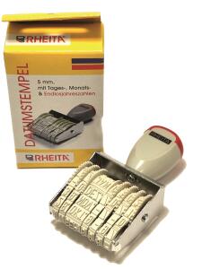 Rheita Datumstempel 5 mm Monat in Buchstaben