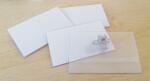 Rheita Namens-oder Visitenkartenschilder mit Clip und Nadel, aus PVC, transparent, 57 x 90 mm, 10er Pack