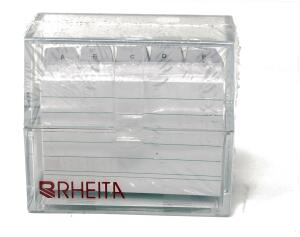 Rheita Karteikasten DIN A8, mit A-Z Register und 100 Karteikarten, Füllmenge 200 Karten