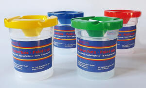 Pinselbecher aus Kunststoff farblich sortiert, für ca. 250 ml
