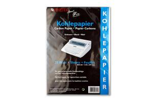 Kohlepapier in der 25 Blatt Mappe, A4, schwarz,
