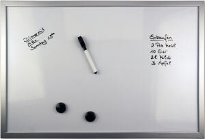 Rheita Magnet-Memo-Board 60 x 40 cm mit 2 Magneten und Boardmarker, Papprückwand