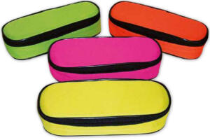 Rheita Faulenzerbox oval, neon-farben, leer, farblich sortiert, abwaschbares Material