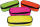 Rheita Faulenzerbox oval, neon-farben, leer, farblich sortiert, abwaschbares Material