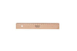 Rheita Holzlineal, naturbelassen, 20 cm, mit Tuschekante