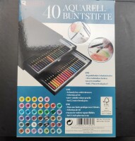 Rheita 40 Aquarell-Buntstifte in Schubladen-Box inklusive 2 Pinselstifte